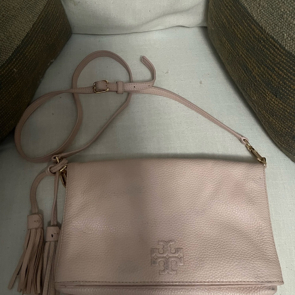Tory Burch Blush Leather Crossbody Bag